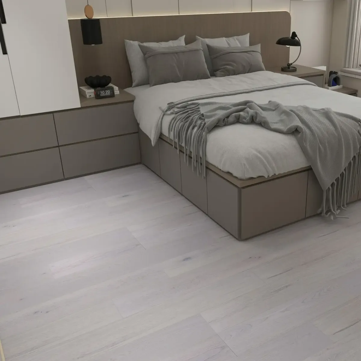 Wheat Oak engineered timber flooring, 14/2mm
