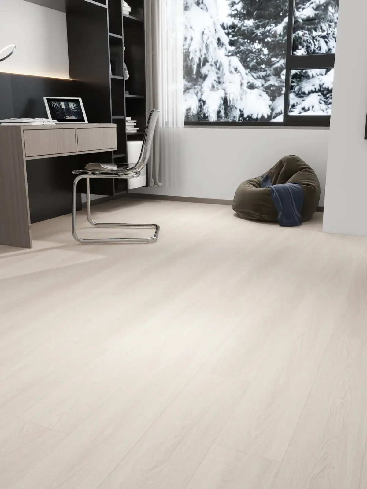 Silver Birch hybrid flooring, 7mm